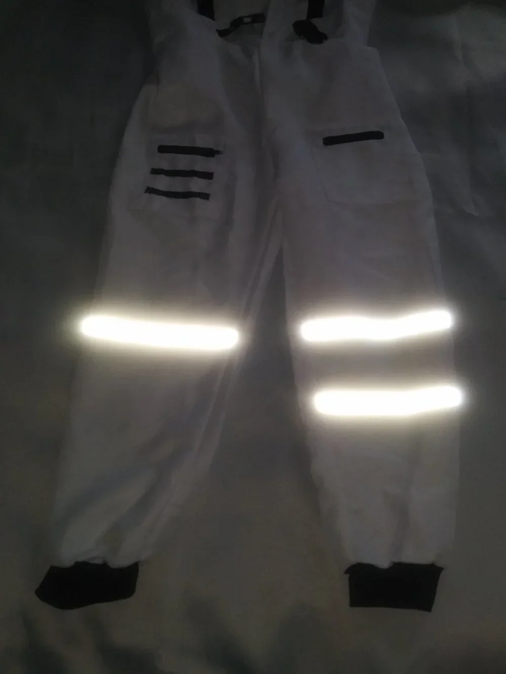 Aeromax NASA Jr Astronaut Costume White Flight Jumpsuit Kids Large for 10/12 yea